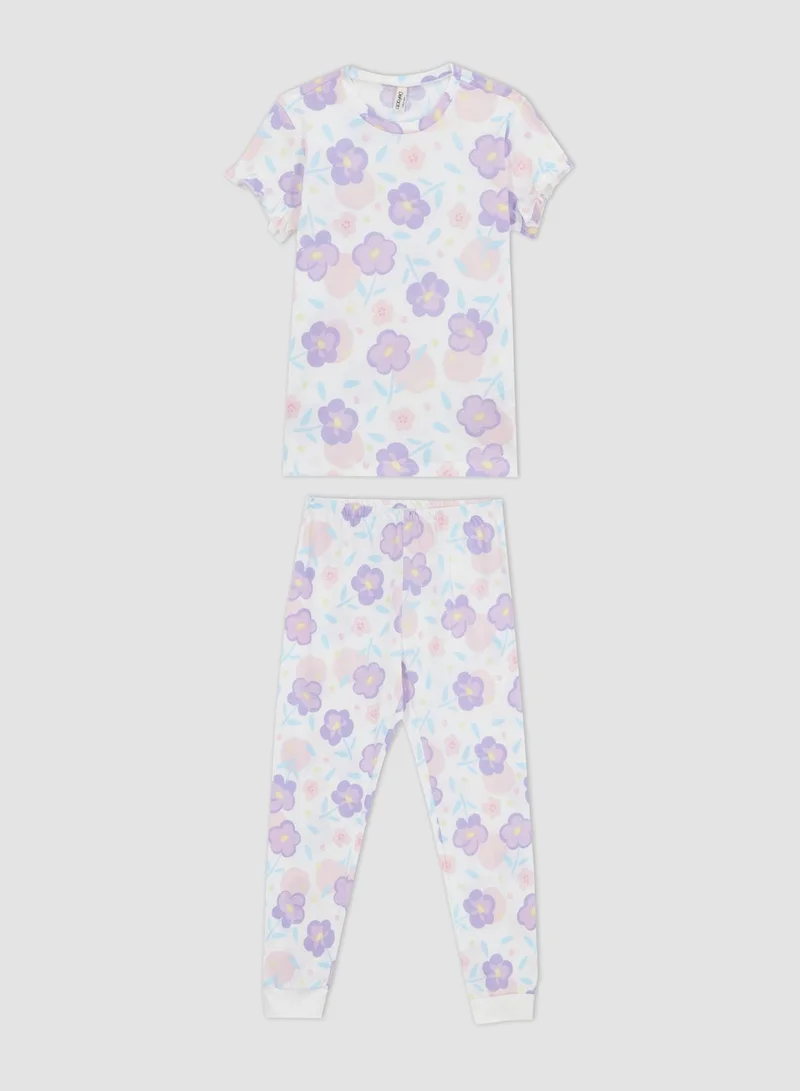 DeFacto Kids Floral Print Pyjama Set