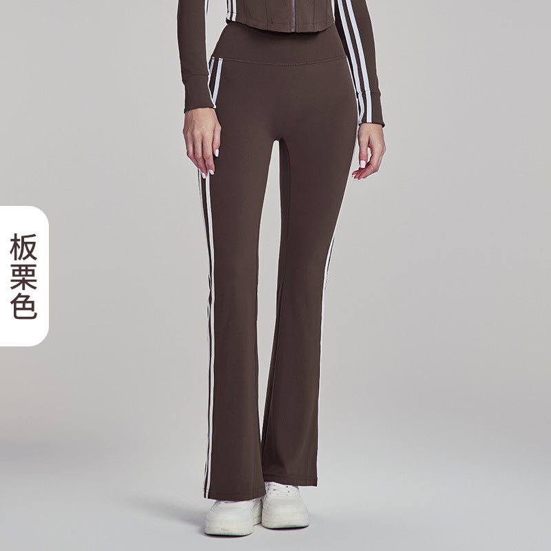 Ningbo Calorie High Waist Yoga Flared Pants – Slimming Wide Leg Fitness Trousers - Image 1