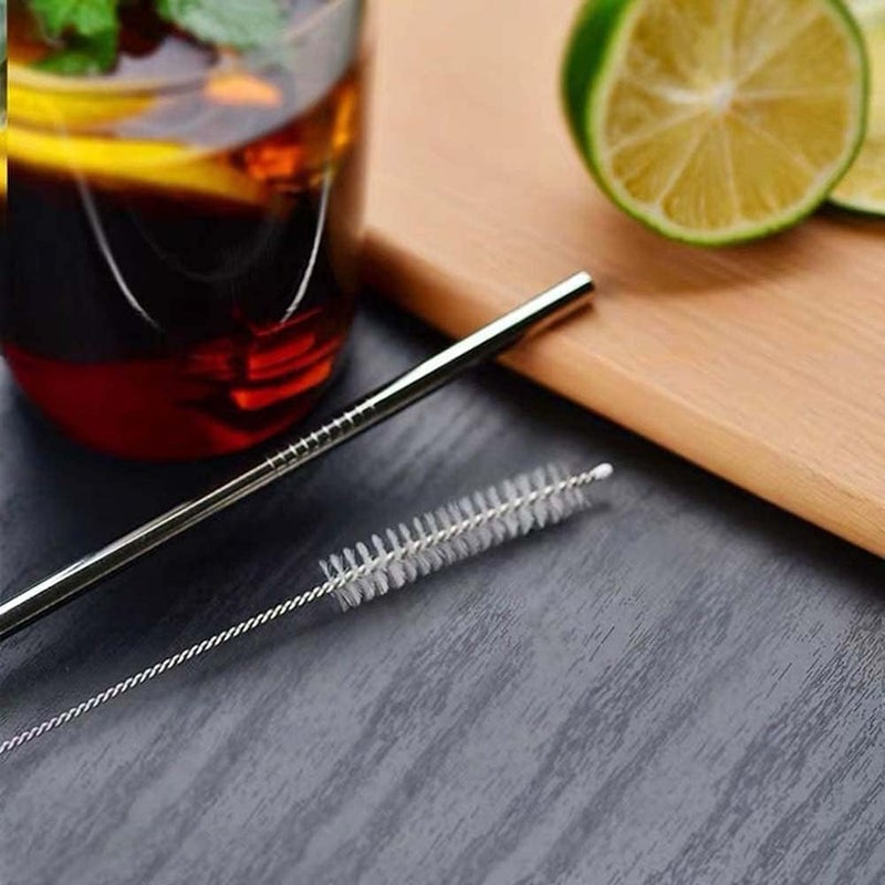 MEETO Stainless Steel Straws Colourful Cartoon Silicone Caps with Straw Cleaning Brush Reausable Colourful Cartoon Silicone Straw Cover Protector STRAW1 CAP1 BRUSH1 (Pack of 1) - Image 3