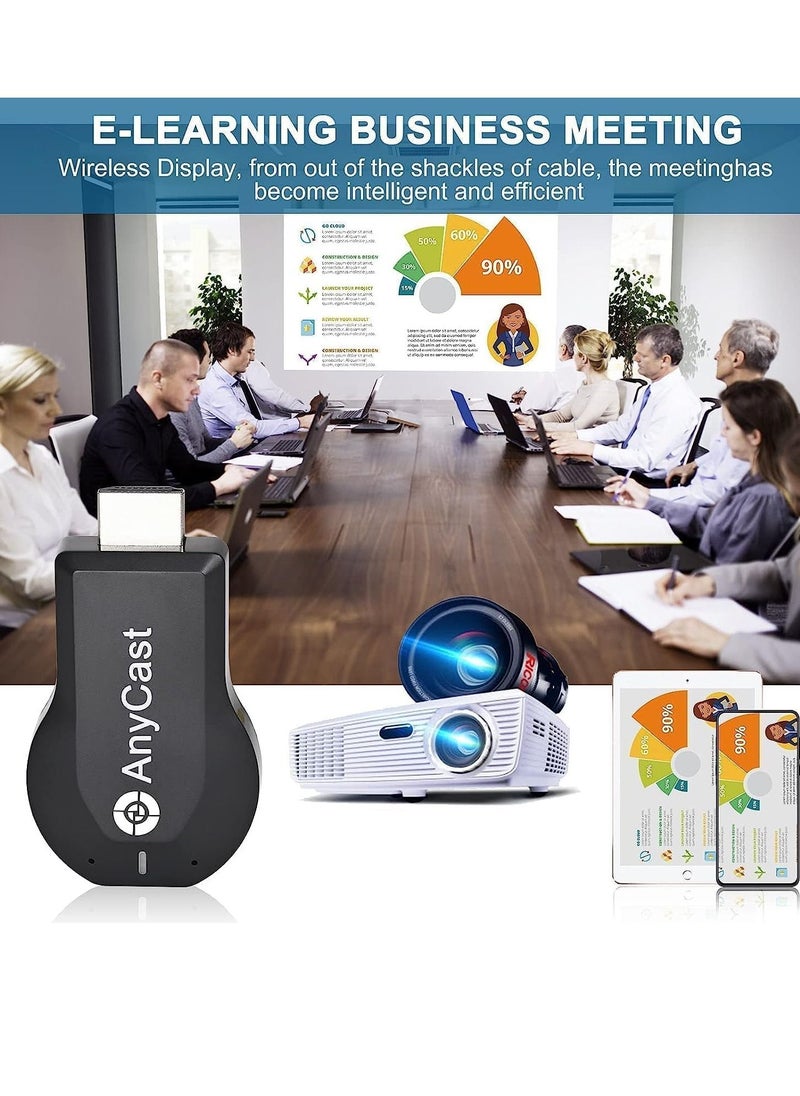 HDMI Wireless Display Adapter - WiFi 1080P Mobile Screen Mirroring Receiver Dongle to TV/Projector Receiver Support Windows Android Mac iOS,