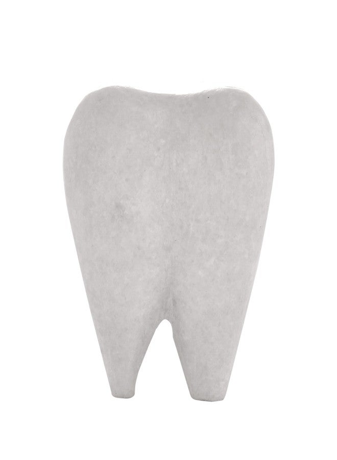 Craftam Marble Tooth Shape Table Clock for Dentist | Handmade Dental Clinic Desk Clock | Quartz Marble Clock for Doctor Office, Clinic & Gift | Size 6×4×7 cm - Image 2