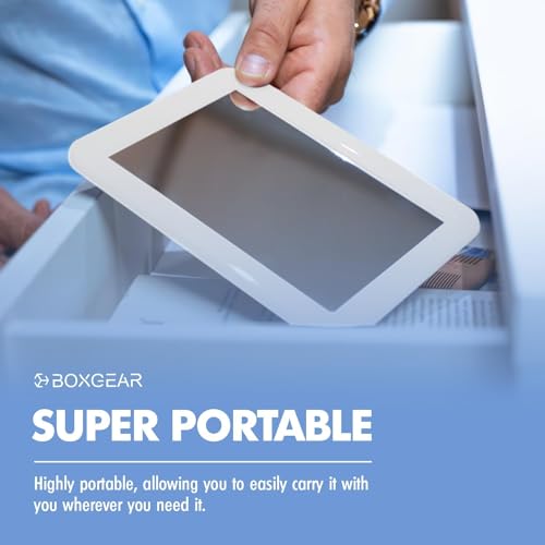 Boxgear Magnetic Locker Mirror - 5" x 7"- for School Locker, Bathroom, Household Refrigerator, Locker Accessory, Workshop Toolbox or Office Cabinet (White) - Image 4