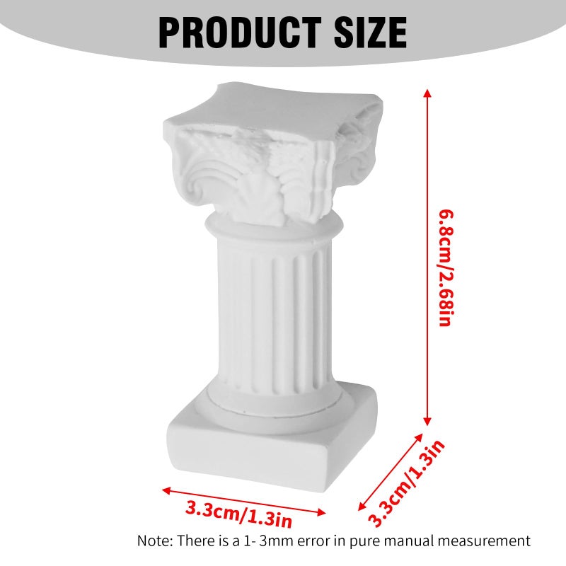 Saihisday 4Pcs Mini Roman Pillar Greek Columns, Candle Holders Resin Candlestick Stand, Mini Roman Colum for Table Accents Decor Home Decoration Wedding Table Decoration - Image 2