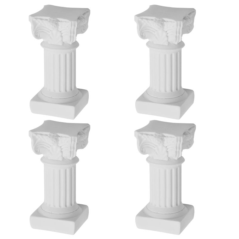 Saihisday 4Pcs Mini Roman Pillar Greek Columns, Candle Holders Resin Candlestick Stand, Mini Roman Colum for Table Accents Decor Home Decoration Wedding Table Decoration - Image 1