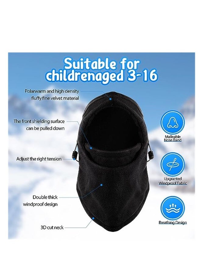 Generic Kids Winter Balaclava Warm Windproof Face Mask for Skiing Riding Outdoor Sports Pink  - Image 2