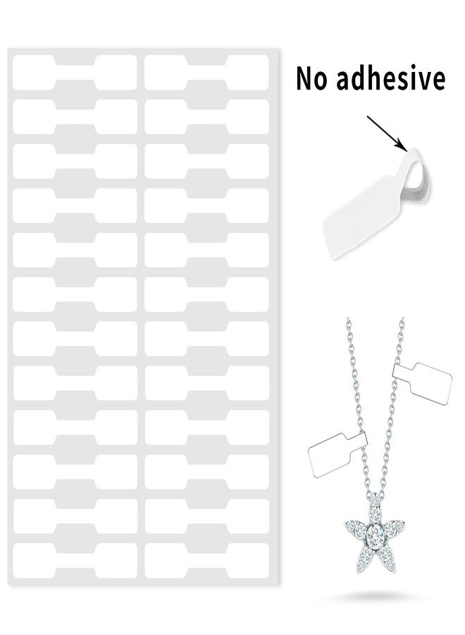 Yeachlaing 600 Pieces White Jewelry Price Labels, Any Pen Will not be Smeared, No Glue in The Middle Folding Part, Suitable for Jewelry handicrafts, etc. - Image 1