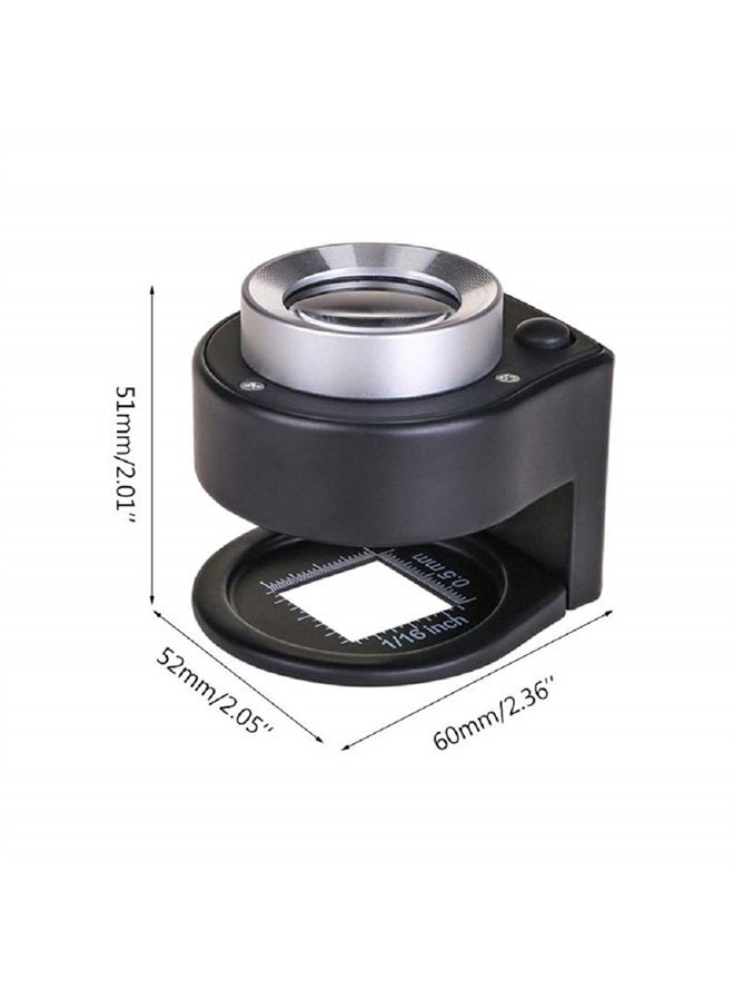 Bysameyee 30X Handheld Rechargeable Magnifying Glass Jewelers Loupe with Light, 6 LED Desktop Metal Magnifier Portable Eye Loop for Textile Optical Jewelry Coins Currency Stamps - Image 5