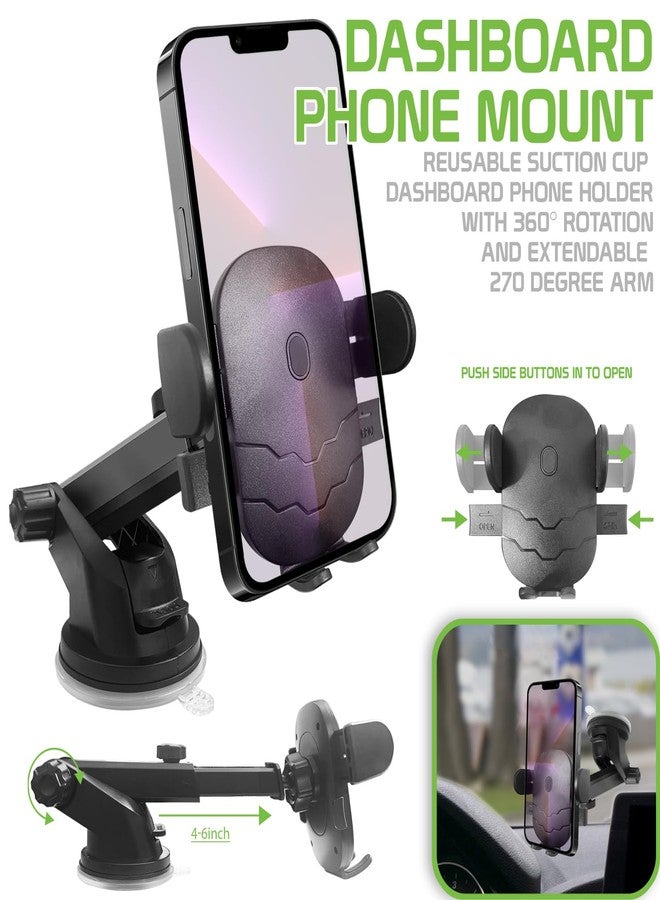 Cellet Dashboard Phone Mount, Reusable Suction Cup Dashboard Phone Holder with 360 Degree Rotation and Extendable 270 Degree Arm - Image 2
