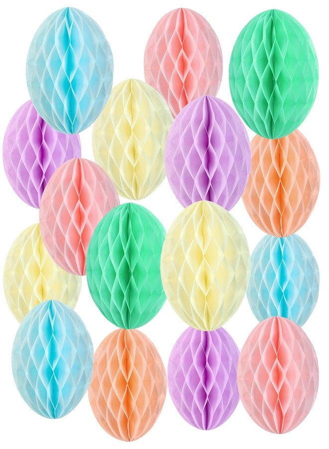 SUNBEAUTY 8'' Hanging Honeycomb Decorations Pastel Party Decoration Rainbow Birthday Party Decor for Baby Shower Wedding Graduation Events Accessories,Set of 16 - Image 1