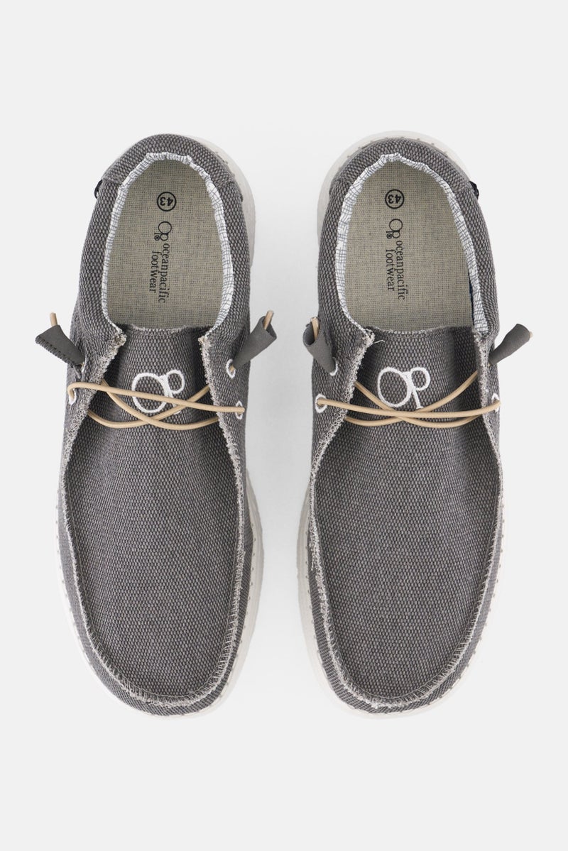 Ocean Pacific Men Lace Up Casual Shoes, Grey - Image 2