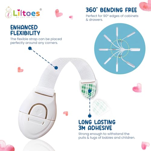 Liltoes Baby Safety Products Combo|LILTOES Baby Head Protector+Edge Guard+Cabinet Lock+Kneepad for Safety of Kids 6M to 60 M | Baby Safety Helmet with Corner Guard Protection(RoyalBlue+Corner+Cabinet+Kneepad) - Image 5