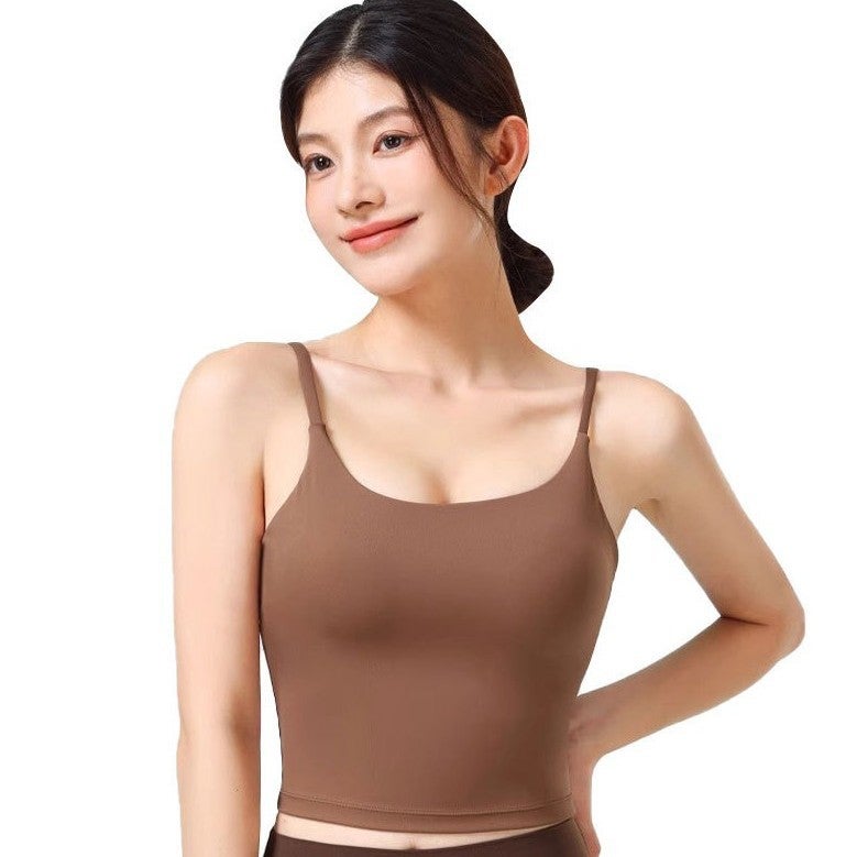 Seamless Shockproof Yoga Sports Bra, Breathable Lightweight