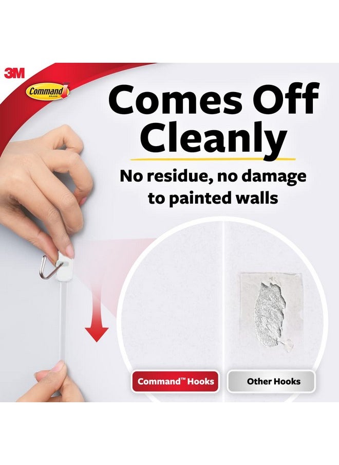 Command Small Wire Wall Hooks, Up To 225Gms, Holds Strongly, Reusable, Adhesive Hooks For Wall, Multi-Surface Damage Free Hooks For Hanging (White, 3Hooks, 4 Strips) - Plastic  - Image 4