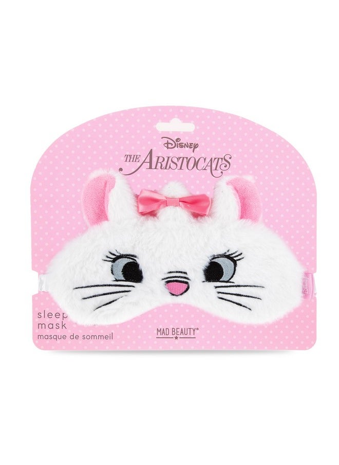 Mad Beauty Disney Marie Sleep Mask Lush Comfortable For A Good Night’S Sleep White Fur And Pink Bow Adorable  - Image 1