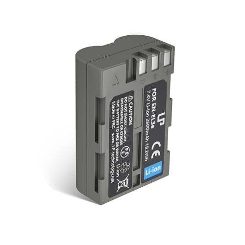 LP EN-EL3e, EL3, EL3a Battery, 2600 mAh Battery Compatible with Nikon D700, D300s, D300, D200, D100, D90, D80, D70S, D70, D50, MH-18, MH18a, MH-19, MB-D200, MB-D10 - Image 1