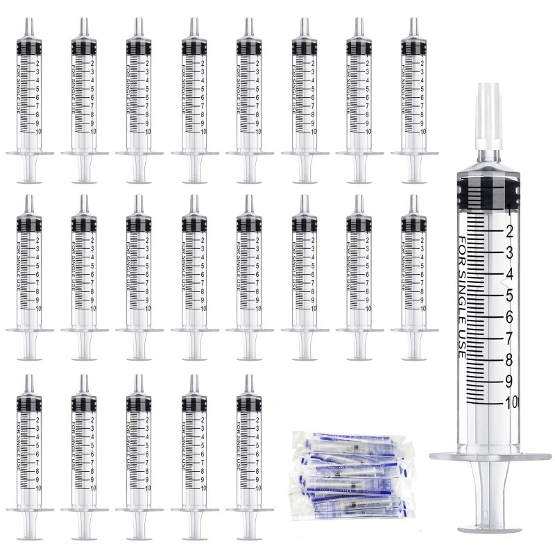 winbest 24 Pack 10ml syringes Individually Packaged Plastic Syringe for Liquid - Image 1
