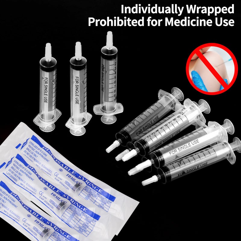 winbest 24 Pack 10ml syringes Individually Packaged Plastic Syringe for Liquid - Image 4