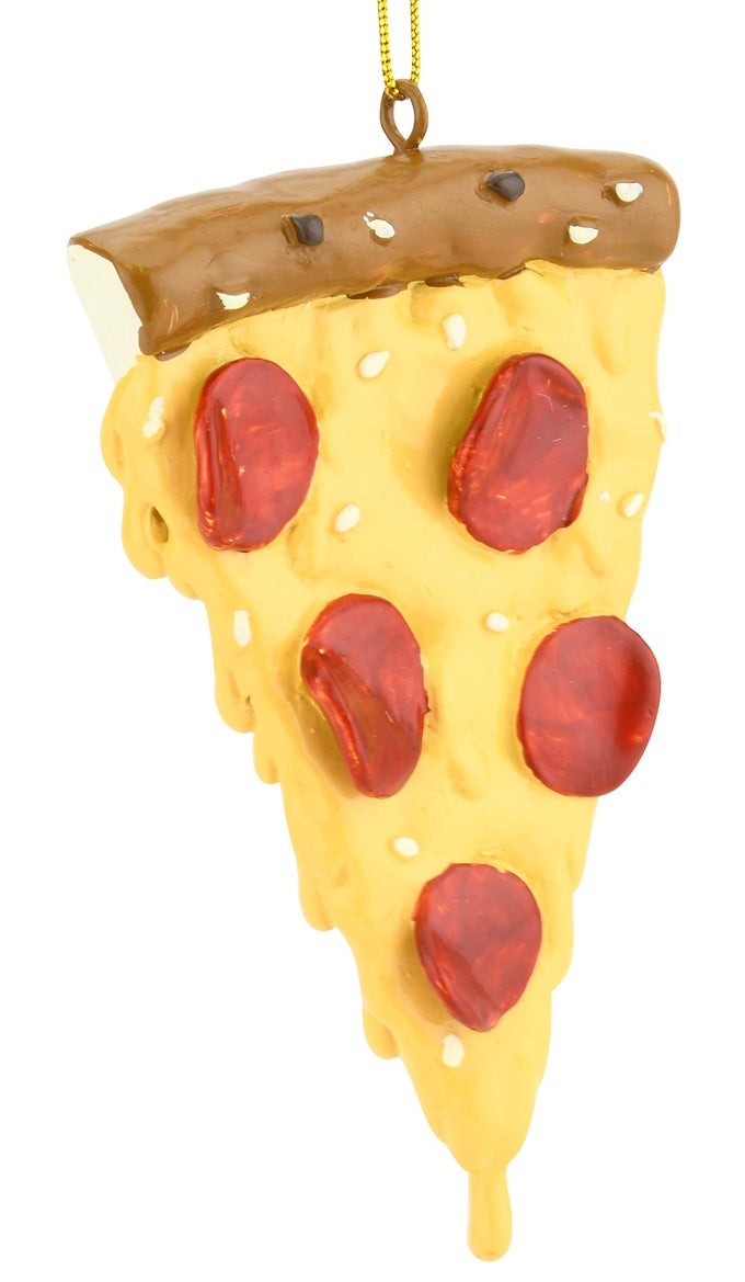 SLICE OF PEPPERONI PIZZA CHRISTMAS ORNAMENT FOOD ORNAMENTS
