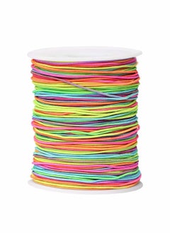 Y&D 1mm Rainbow Elastic Cord Beading Threads, Stretch String Fabric Crafting for DIY Bracelets, Jewelry Making, 100m a Roll  - Image 1