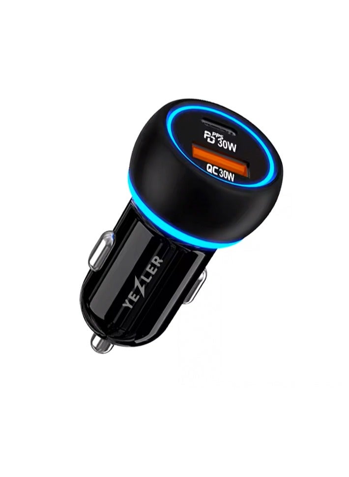 YEZLER YL-38 Quick Car Charger, PD38W Super Fast Charge, Dual PD+USB Fast Charging, Multi-Device Rapid Charging Solution - Image 5