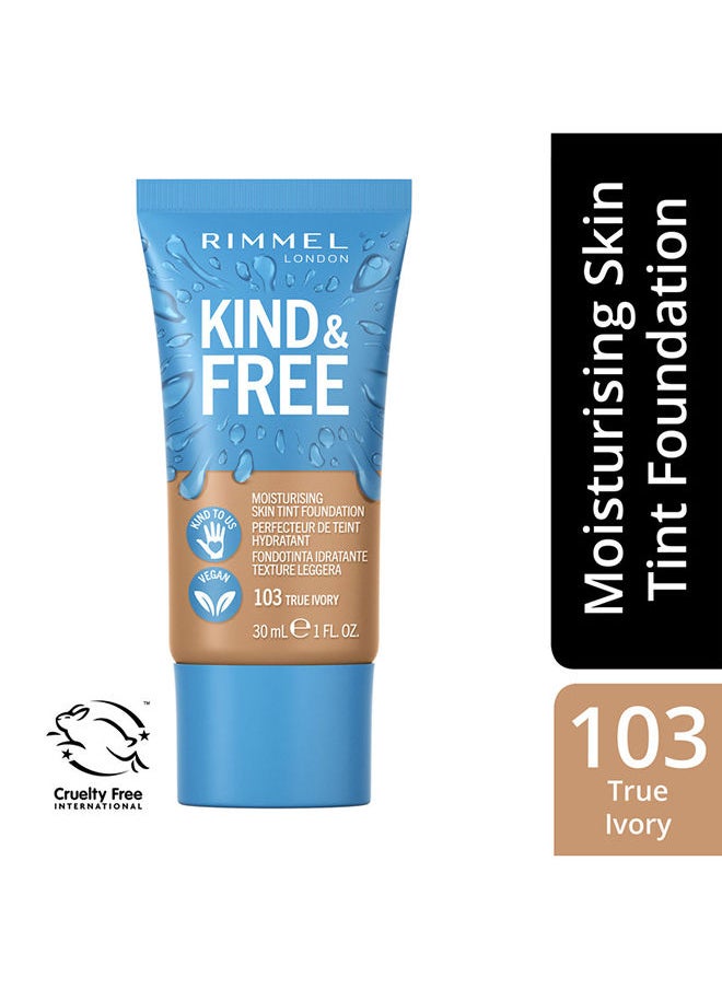RIMMEL LONDON كريم أساس كايند آند فري - 103 - ترو آيفوري، 30 مل  - Image 2