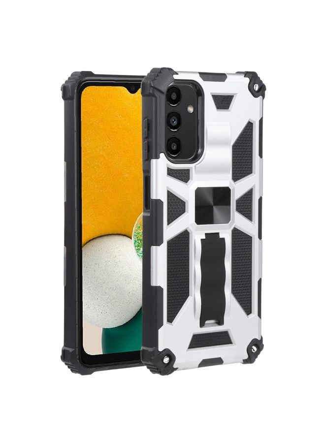 BGM Case Cover Shockproof TPU + PC Magnetic Protective Phone Case with Holder For Samsung Galaxy A13 4G/Galaxy A13 5G /Galaxy A13 Lite/Galaxy A04/Galaxy A04S/Galaxy A04E 4G Silver