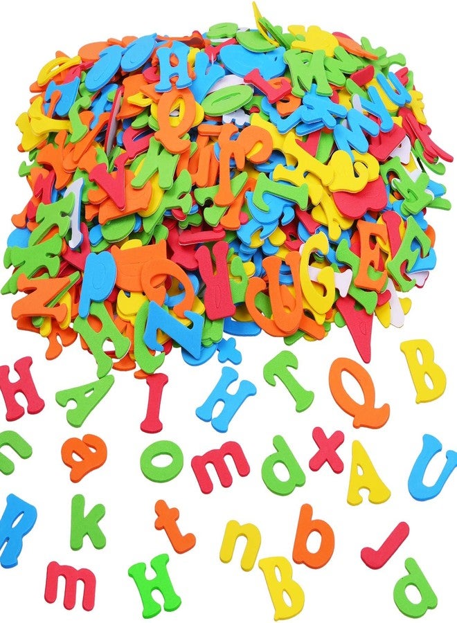 Aneco 1040 Pieces Foam Letter Alphabet Stickers Self-Adhesive Capital Case Letters Stickers for Arts Craft Supplies, Assorted Colors - Image 1