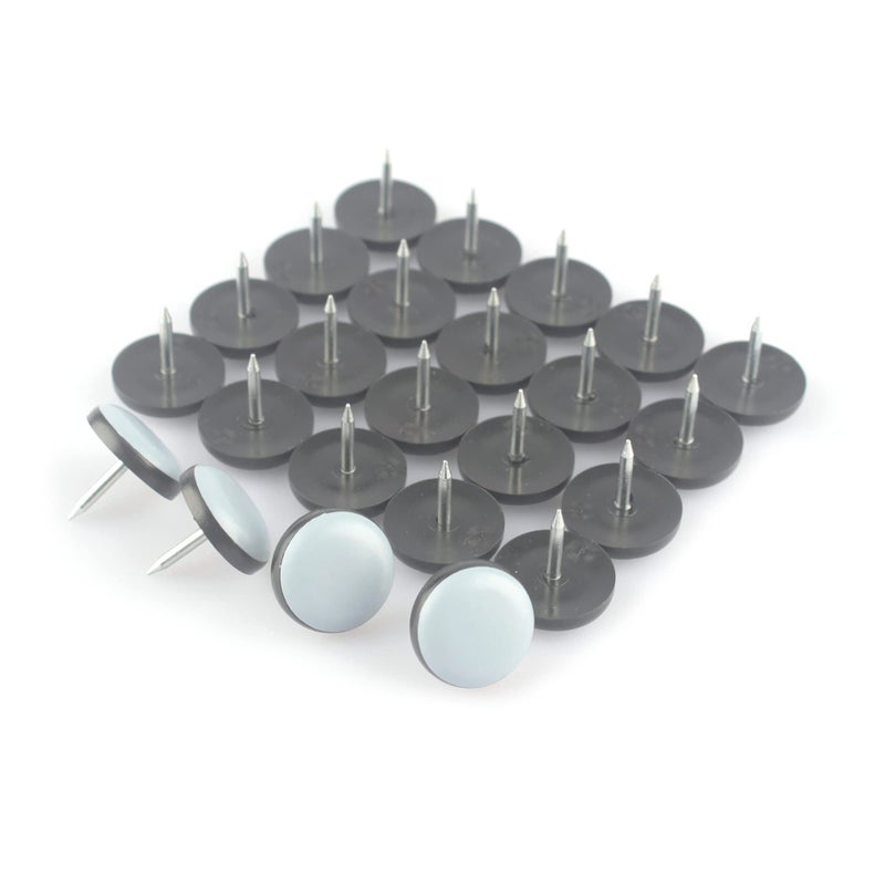 CSFMC Teflon Furniture Sliders Pads24 Pack 34 inch19mm BaseTableChairCabinetSofa Small Size PTFE GlidesNail on Furniture Legs by Protect The FloorHeavy Duty Furniture Sliding Block