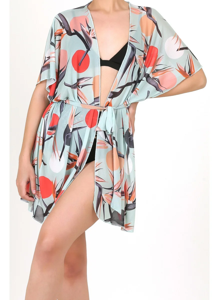 Hamur Dough Pareo Beach Dress Kimono Std Sunset Mint