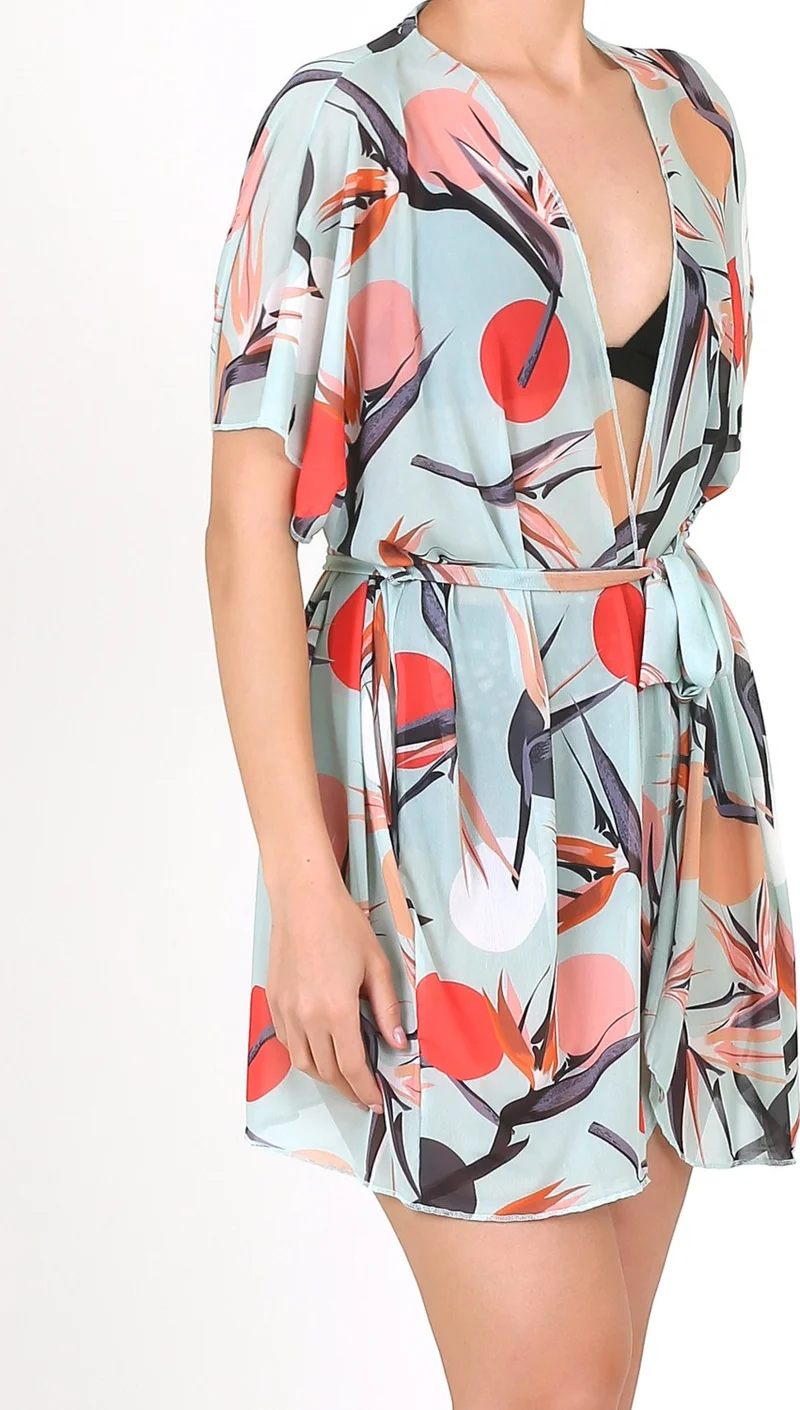 هامور Floral Print Coverup Dress