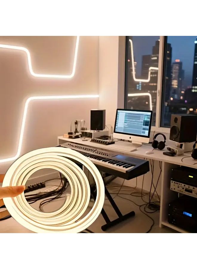 Warm White LED Strip Light 196 85 Inch Adjustable Brightness Flexible For Home Decor - Image 4