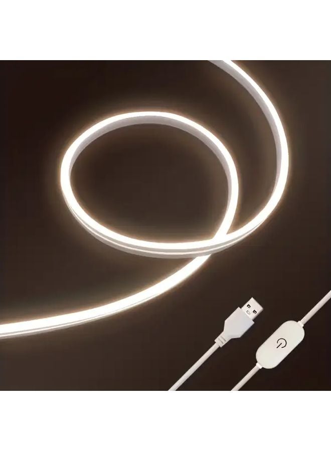 Warm White LED Strip Light 196 85 Inch Adjustable Brightness Flexible For Home Decor - Image 1