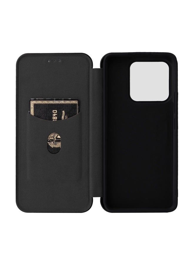HuHa Case Cover For Xiaomi 13 Pro Global Carbon Fiber Texture Horizontal Flip PU Phone Case(Black) - Image 3
