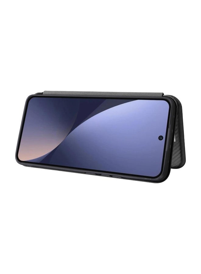 HuHa Case Cover For Xiaomi 13 Pro Global Carbon Fiber Texture Horizontal Flip PU Phone Case(Black) - Image 5