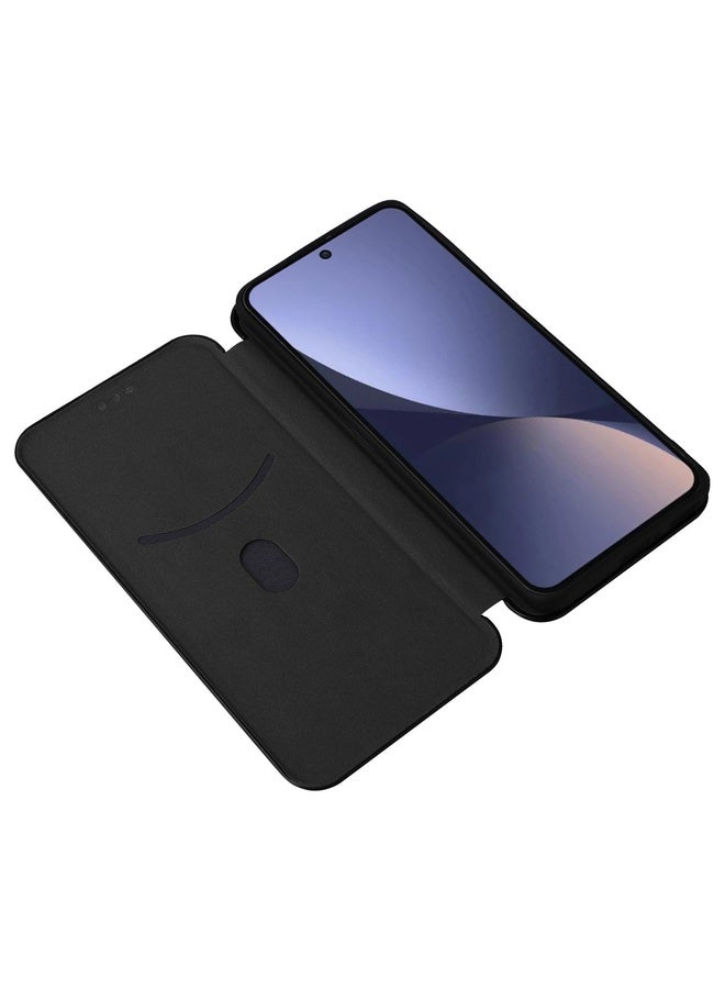 HuHa Case Cover For Xiaomi 13 Pro Global Carbon Fiber Texture Horizontal Flip PU Phone Case(Black) - Image 4
