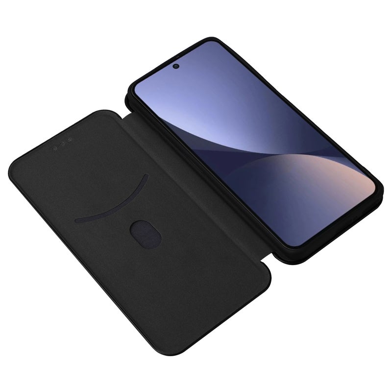 HuHa Case Cover For Xiaomi 13 Pro Global Carbon Fiber Texture Horizontal Flip PU Phone Case(Black) - Image 4