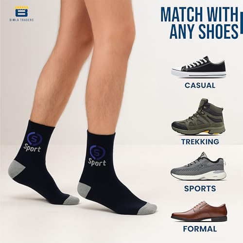 CRAE Cotton Solid Ankle Socks for Men & Women- Soft, Breathable & Comfortable Socks for Sports, Gym, Running & Casual Use, Multicolor, Free Size (SK001_PO12) - Image 4