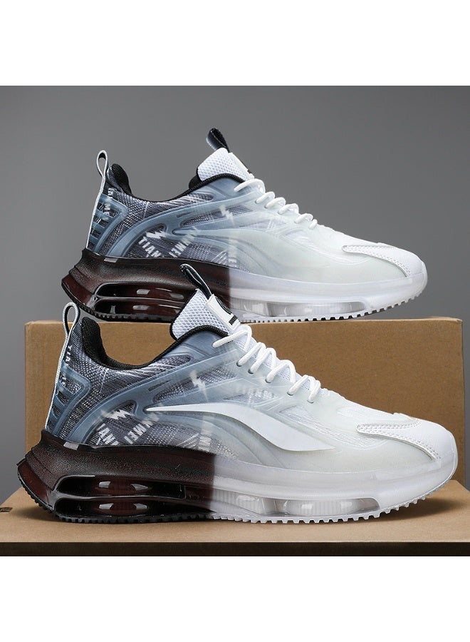 أحذية جري عصرية من LI-NING - أحذية رياضية بتصميم تقني للرجال مع تصميم متدرج ووسادة هوائية