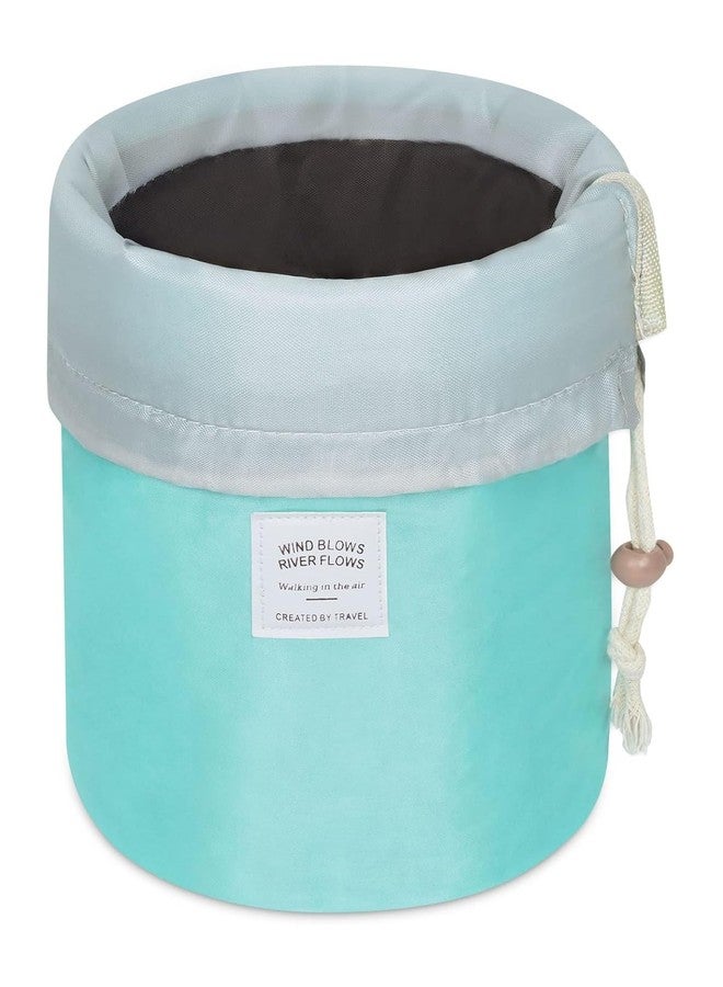 MeSkin Toiletry Bucket Barrel Shaped Cosmetic Bag | Travel Case Round Makeup Pouch for Girls and Women | Makeup Organizer Bag (Multicolor - Pack of 1) - Image 1