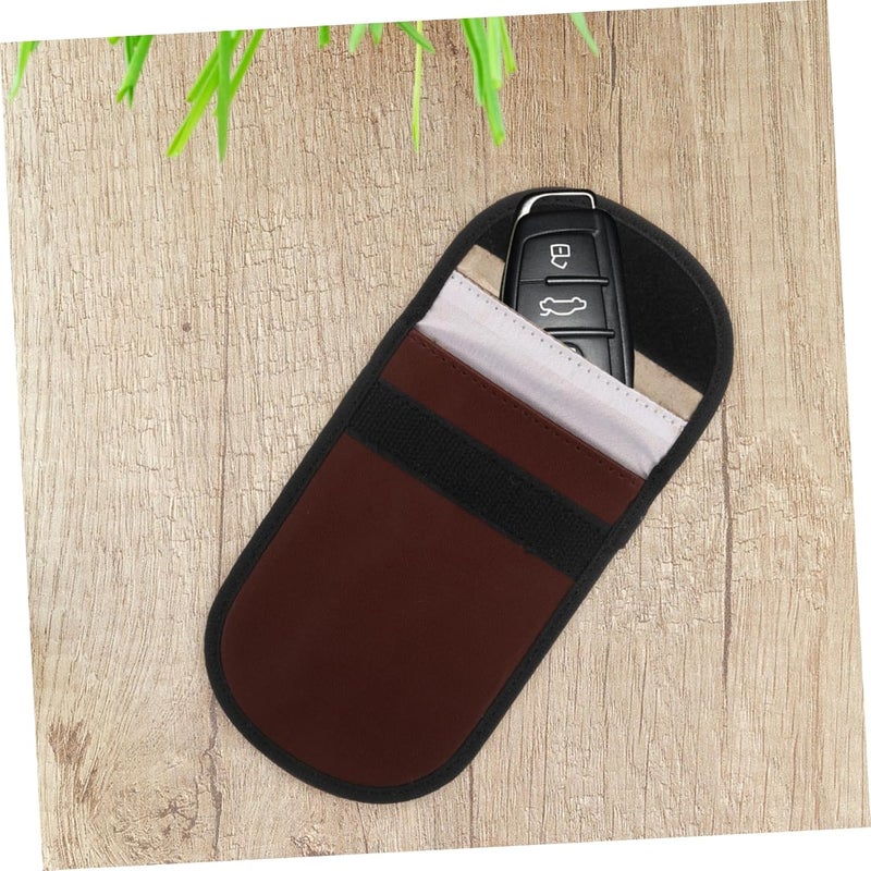 PRETYZOOM Car Key Holder Pouch Small Protective Sleeve Lightweight Portable Key Case for Car and House Keys Scratch-Resistant Compact Organizer with Texture - Image 3