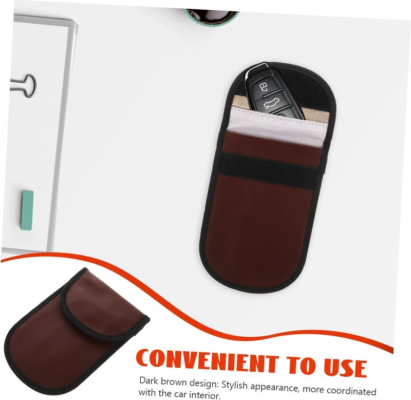 PRETYZOOM Car Key Holder Pouch Small Protective Sleeve Lightweight Portable Key Case for Car and House Keys Scratch-Resistant Compact Organizer with Texture - Image 2
