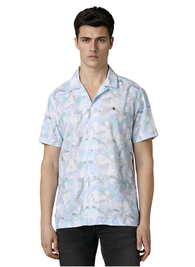 LOUIS PHILIPPE - Louis Philippe Men's Slim Fit Shirt (LRSHNSLFF53366_Medium Blue - Image 1