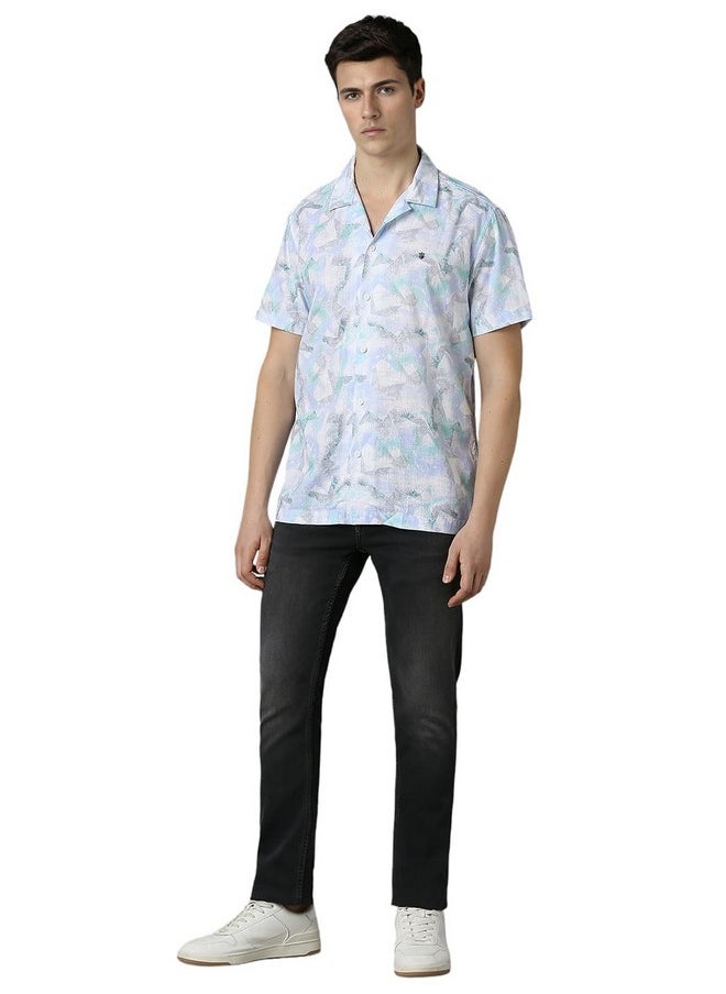 LOUIS PHILIPPE - Louis Philippe Men's Slim Fit Shirt (LRSHNSLFF53366_Medium Blue - Image 1