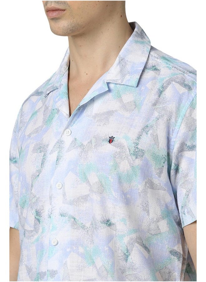 LOUIS PHILIPPE - Louis Philippe Men's Slim Fit Shirt (LRSHNSLFF53366_Medium Blue - Image 1