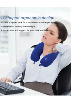 Generic Travel Pillow, Low Noise Reduce Pain Flight Headrest Pillow Blue Electric for Home  - Image 3