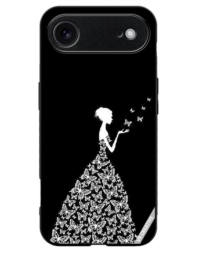 Protective Case Cover For Apple iPhone 17 Air Girl In Butterfly Dress Design Multicolour