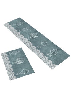 Arabest Anti-slip Kitchen Mat Set 2 Pieces Non Skid Waterproof Kitchen Rugs and Runner Sets Kitchen Floor Mat 15.7"x23.6"+15.7"x47.2"  - Image 1