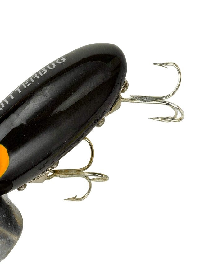 Arbogast Jitterbug Topwater Bass Fishing Lure - Excellent for Night Fishing, Black, G650 (3 in, 5/8 oz) - Image 2