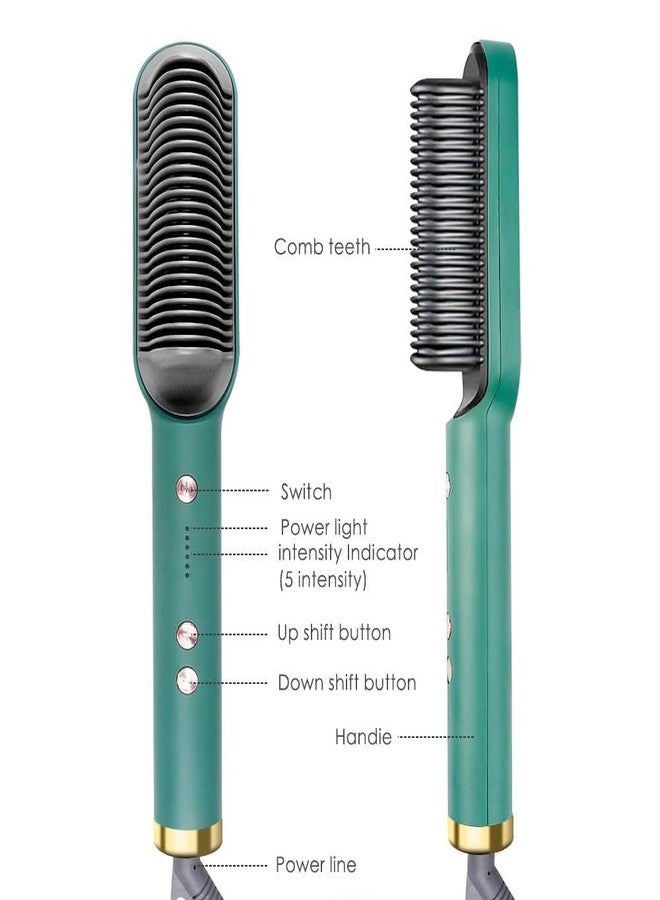 PM Enterprises Revin Enterprise Hair Straightener Brush,Iron Built With Comb,Fast Heating With 5 Temp Settings&Anti-Scald (Multicolor). - Image 2