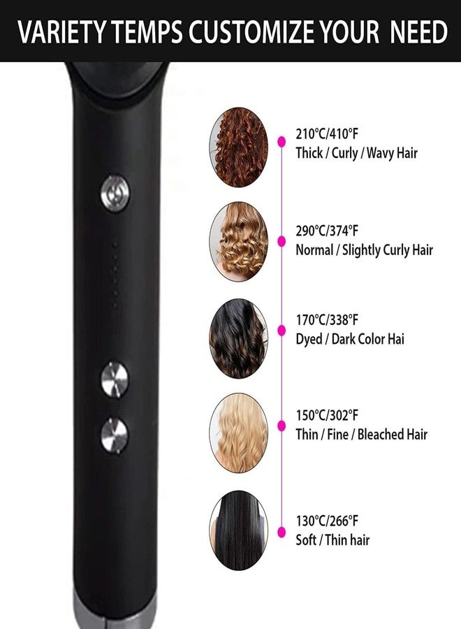 PM Enterprises Revin Enterprise Hair Straightener Brush,Iron Built With Comb,Fast Heating With 5 Temp Settings&Anti-Scald (Multicolor). - Image 5